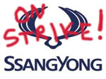 Polizeiberfall auf besetztes Autowerk Ssang-Yong