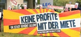Mieterprotest vor der LEG Hauptversammlung in Düsseldorf