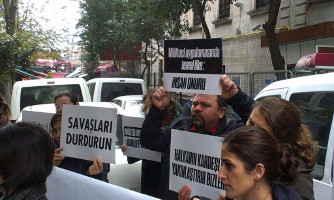 Istanbul: Solidaritätsaktion für Flüchtlinge am 9. Dezember 2015 (Sendika.Org)