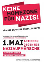 Brauner 1. Mai 2017: Keine Homezone für Nazis in Dortmund und Essen!
