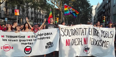 Demo gegen das Attentat in Barcelona am 18.8.2017