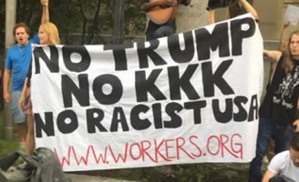 USA: No Trump, no KKK, no racist USA