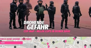 Eine neue Initiative im Web: Polizeiaufmärsche veröffentlichen auf „Cop-Map“