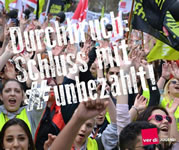 #unbezahlt - Kampagne für Ausbildungsvergütung der ver.di-Jugend