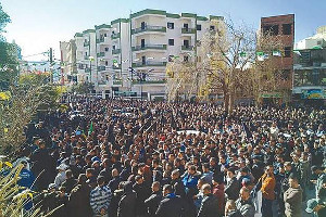 Eine Demonstration in Algier am 26.2.2019 - nicht nur an den Freitagen wird gegen das "5. Mandat" für Bouteflika protestiert...