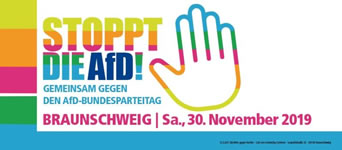 Stoppt die AfD! Gemeinsam gegen den AfD-Bundesparteitag in Braunschweig am 30.11.2019