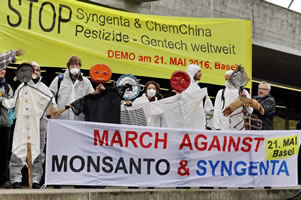 Protest gegen Syngenta 2016 in der Schweiz