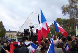 Aufmarsch von „Bloc identitaire“-Aktiviste in Paris; Photo: B.S.