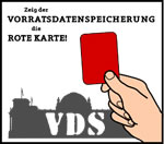 Zeig der Vorratsdatenspeicherung die Rote Karte