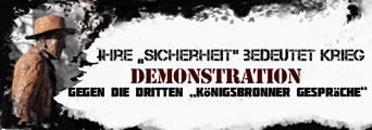 Ihre “Sicherheit” bedeutet Krieg! Protest gegen Kriegskonferenz in Königsbronn