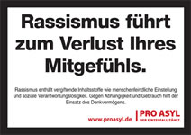 Pro Asyl: Rassismus führt zum Verlust Ihres Mitgefühls