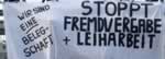 stopp fremdvergabe + leiharbeit