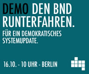 Demonstration: Geheimdienste runterfahren – für ein demokratisches Systemupdate!