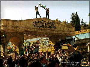 Massendemonstration in Aleppo