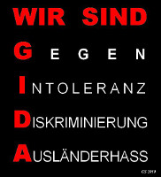 Wir sind GIDA: Gegen Intoleranz, Diskriminierung, Ausländerhass. Vorlage zur Verbreitung und antifaschistischer Nutzung