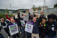 Gewerkschaftsprotest gegen Unisonvorstand