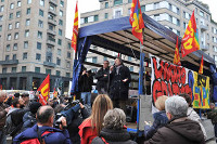 Demonstration gegen Jobs Act