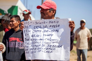 Tagelöhner in Mexiko - neuer Protest