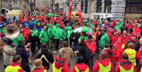 Auftaktkundgebung zur belgischen Protestwoche