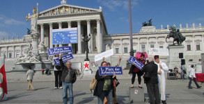 erwerbslosenkundgebung vor wiener parlament