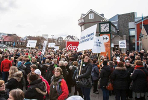 Streikdemonstration in Island