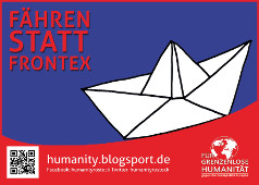 Für Humanität, gegen die Flüchtlingspolitik der EU: Demonstration am „Tag der Bundeswehr“ (13. Juni 2015) in Rostock