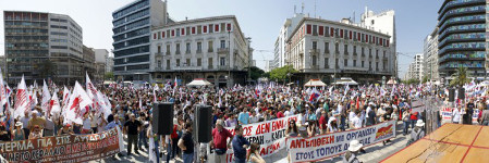 Gewerkschaftsdemo Athen gegen Kompromisse mit der EU