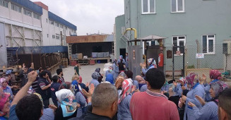 Streikversammlung Serapool Istanbul am 15. Juni 2015