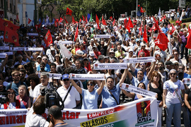 Demonstration Lissabon am 22. Juli 2015 gegen das EU Diktat