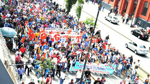 Generalstreikdemo ARequipa Südperu am 9.7.2015