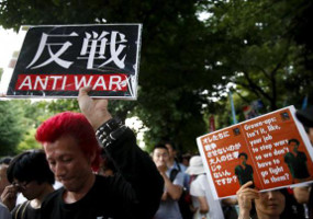 Antikriegsdemonstration Tokio am 13. Juli 2015