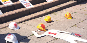 Istanbul Juli 2015: Protest gegen Rekord an tödlichen Arbeits-Unfällen