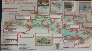 Waffen-Karte: die Todbringenden Zuflüsse zum Bodensee