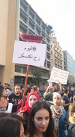 Demonstration für Müllversorgung in beirut am 19. August 2015