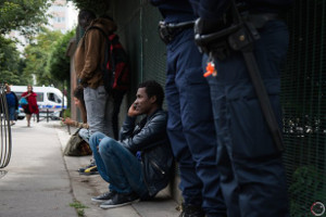Ehemalige Schule in Paris von MigrantInnen besetzt am 01. August 2015
