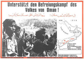 Soliplakat mit der Befreiungsfront von Oman - etwa 1970