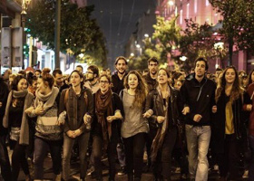 Studentendemo Athen September 2015