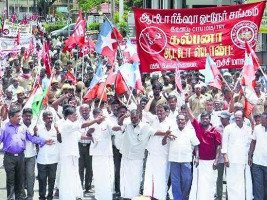 Generalstreik 2.9.2015 in Indien, hier in Mumbai