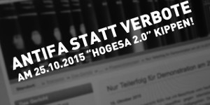 Antifa statt Verbote: am 25.10.2015 "HoGeSa 2.0" kippen!