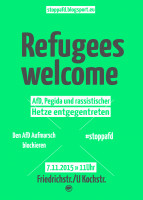 Refugees Welcome - AfD, Pegida und rassistischer Hetze entgegentreten - Berlin, 7. November 2015