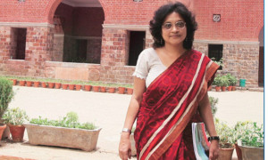 Matheprofessorin und Gewerkschaftsvorsitzende der Uni Delhi: Soll gesäubert werden für Hindutva Faschismus