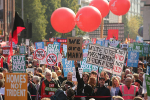 Protestdemonstration gegen konservativen Parteitag Manchester 3.10.2015