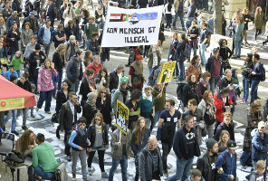 Wiendemo gegen Flüchtlingspolitik der Regierung am 3.10.2015