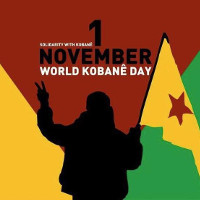 Plakat - Aufruf zum Solitag mit Kobane am 1.11.2015