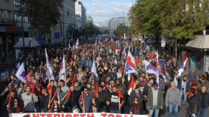 Eine der Streikdemonstrationen am 3.12.2015 in Athen