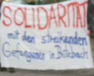 Solidaritäts-Kundgebung am 5. Dezember 2015 mit dem Hungerstreik für Mindestlohn in der JVA Butzbach, Foto von Ursula Wöll