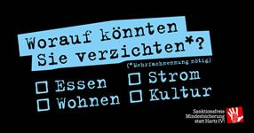 Kampagne der Linkspartei: »Das muss drin sein.«: Sanktionsfreie Mindestsicherung statt Hartz IV!