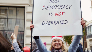 Demo in London gg die polnische Rechtsregierung Dezember 2015