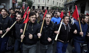 ADEDY Demonstration in Athen im Januar 2015 - die bisher letzte