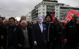 Demonstration gegen Rentenreform in Athen 16.1.2016